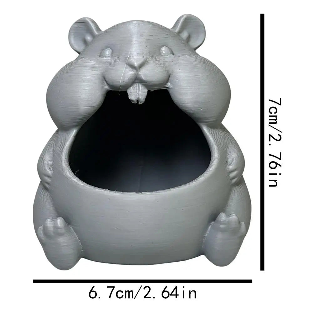 Hamster Shaped Candy Bowl Cute Decorative Tray Multipurpose Organizer Zpaxo B