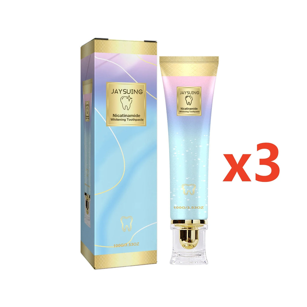 Jaysuing Nicotinamide Whitening Toothpaste – Stain & Enamel Care Whitening Toothpaste Zpaxo 3x100g boxed