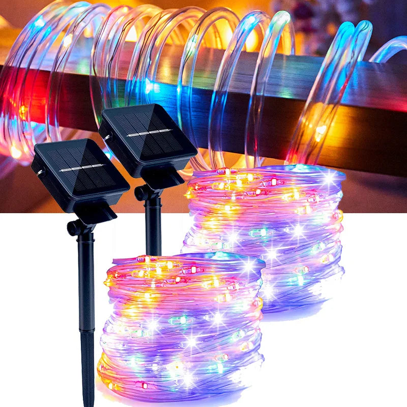 Solar LED Strings Lamp Waterproof Outdoor 300 Lights 8 Mode Garden Zpaxo