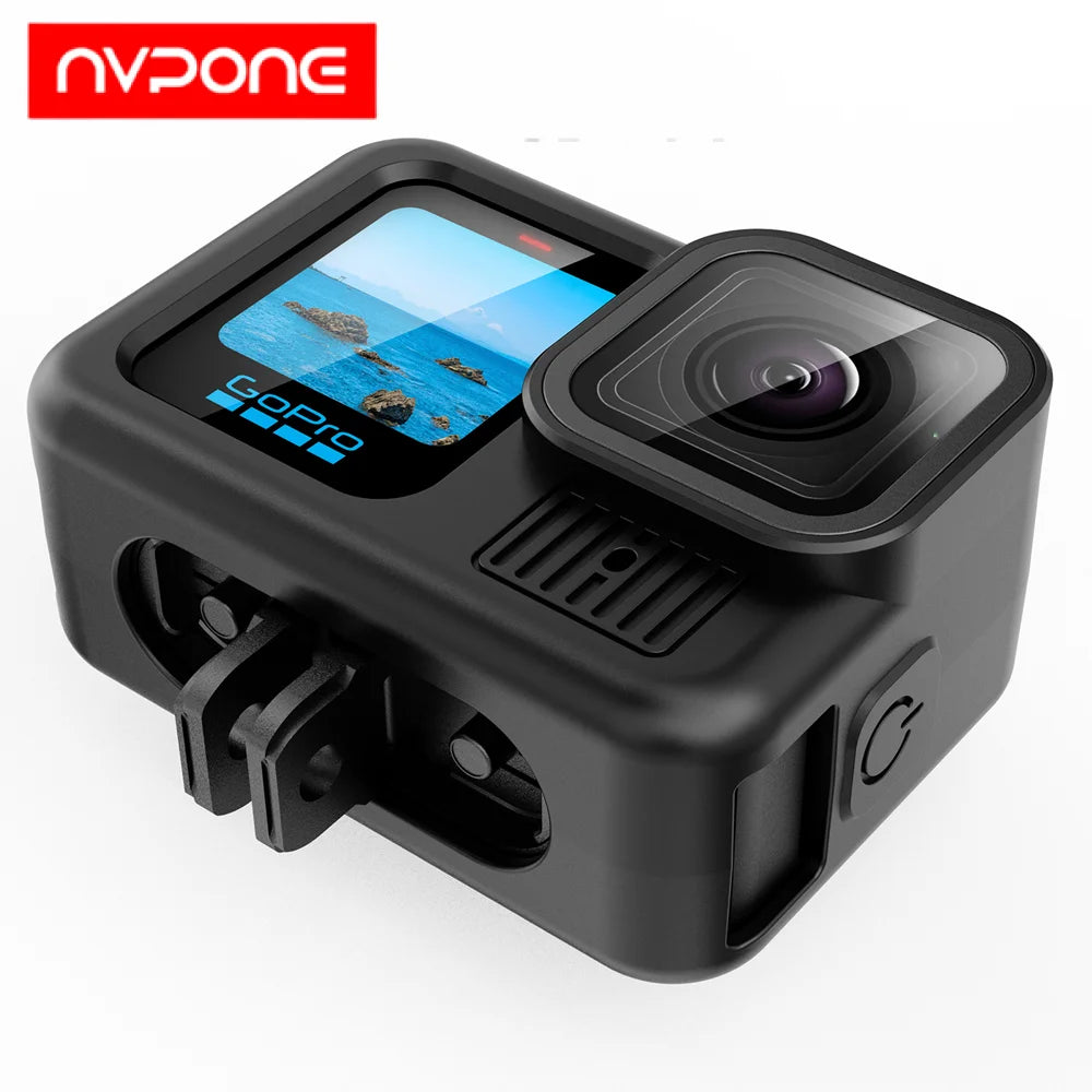 Silicone Case Gopro Hero 13 Black Tempered Glass Screen Protector