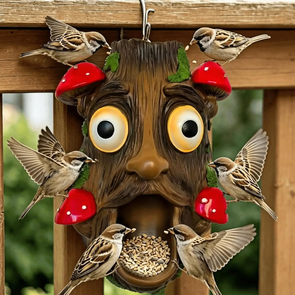 Bird Feeder Sculpture Garden Food Holder Wild Feeders Outdoor