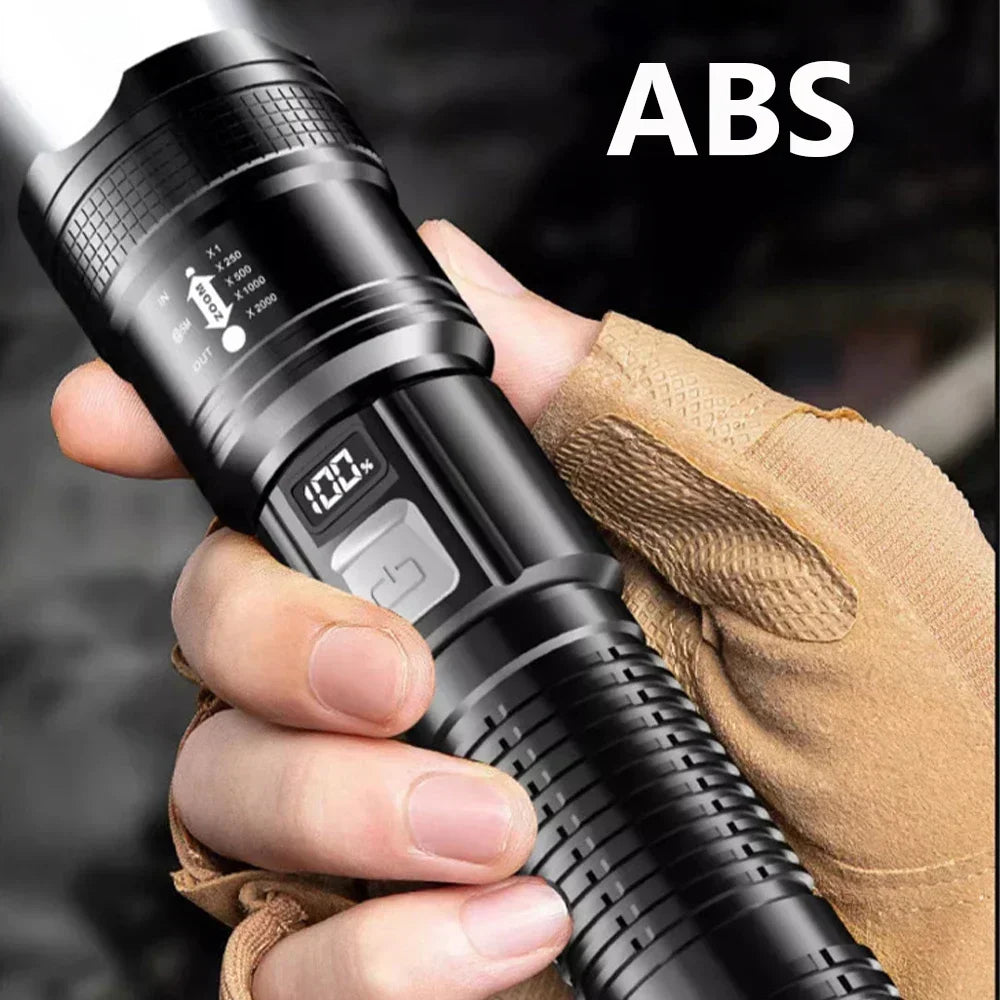 2-Pack Rechargeable LED Tactical Flashlight – Waterproof Torch