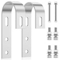 Balcony Power Station Bracket 304 Stainless Steel Solar Panel Mounting Hooks Set Drill Free PV Module Railing Clamp For Garage R Zpaxo 2pcs