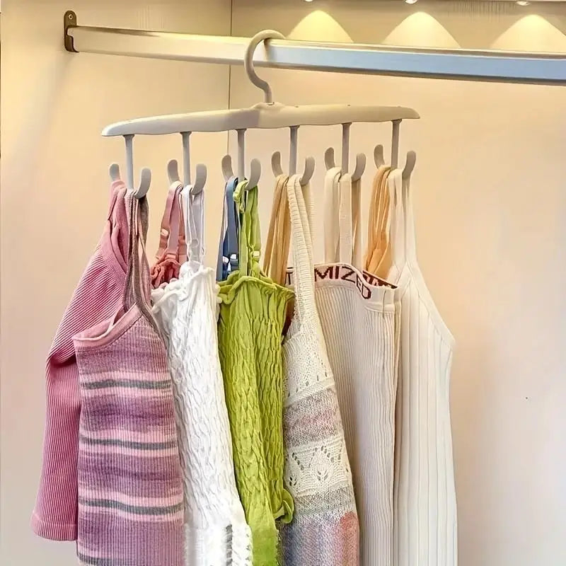 12-Hook Rotating Hanger – Space-Saving Closet Organizer for Ties, Belts, Underwear, Skirts | Portable Home & Dorm Storage Zpaxo gray
