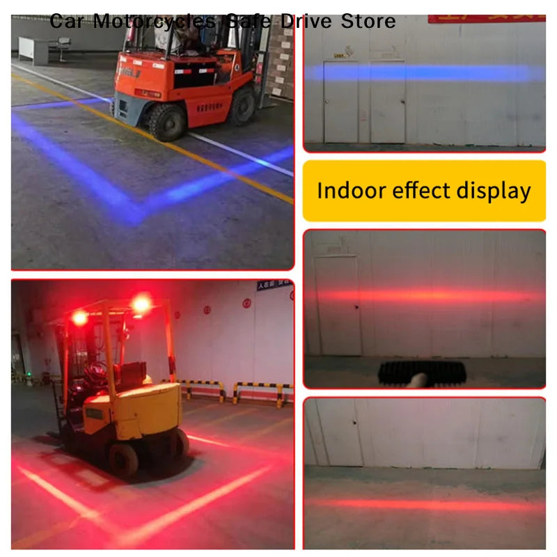 12V-80V LED Forklift Warning Light Red Blue Line Safety Zone Working