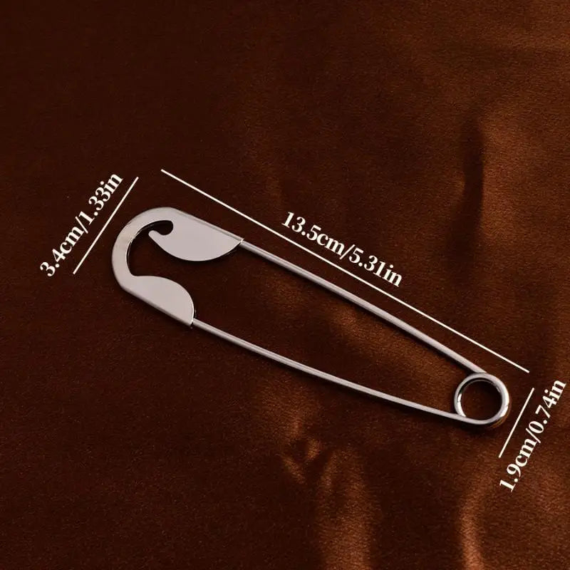 Giant Safety Pin Hair Clip Large Metal Clips Barrettes Women Girls Zpaxo