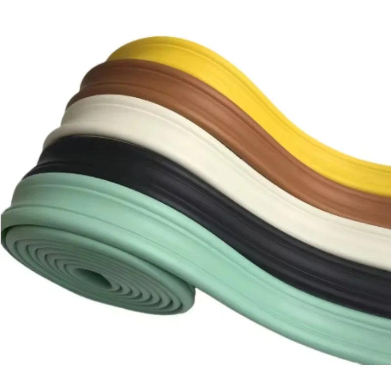 5M NBR Soft Wall Trim Lines Self-adhesive Skirting Decor Strip