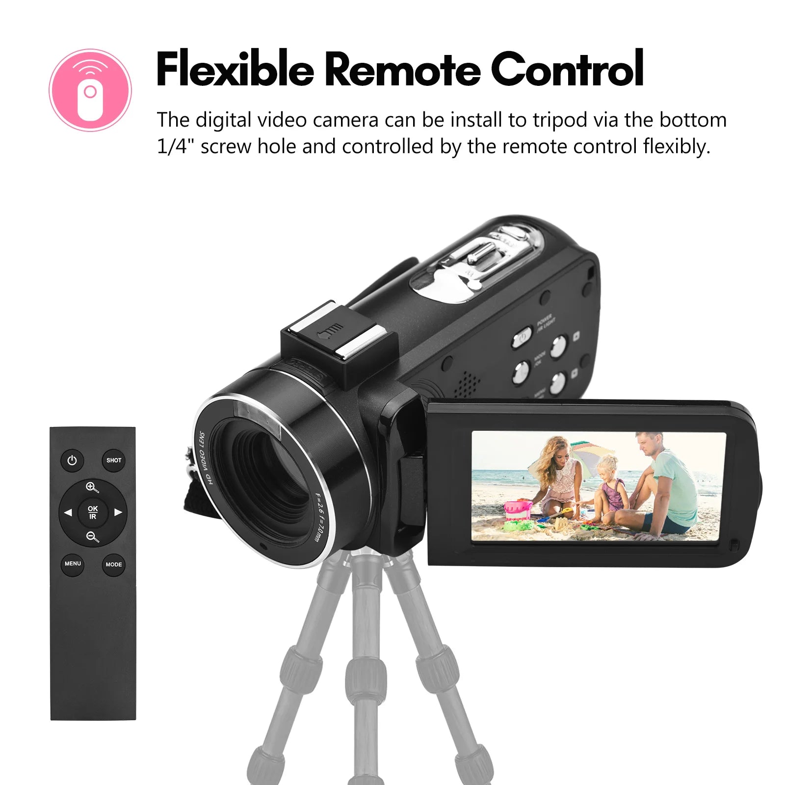 4K Digital Video Camera Wifi Camcorder DV Recorder 56MP 18X Zoom IPS