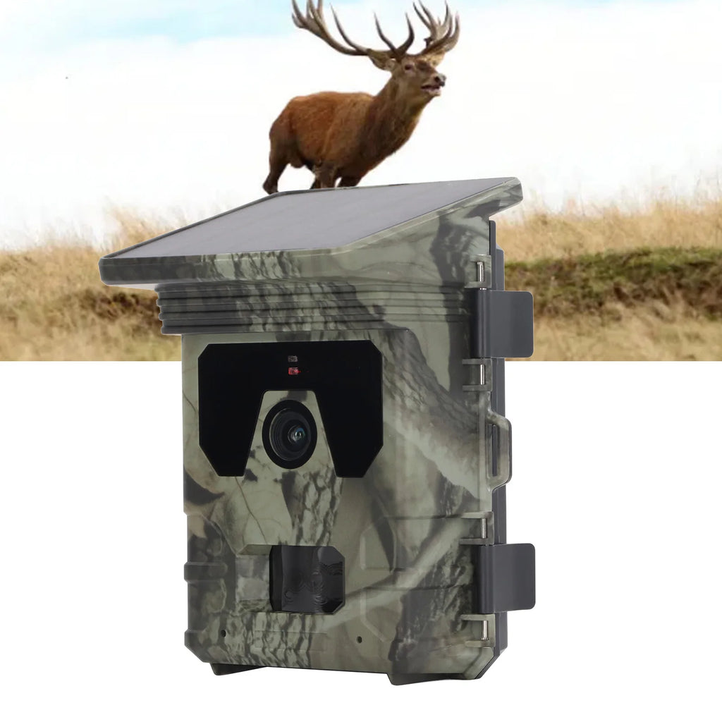Night Vision Trail Camera Motion Activated Compact 4K 50 MP Solar