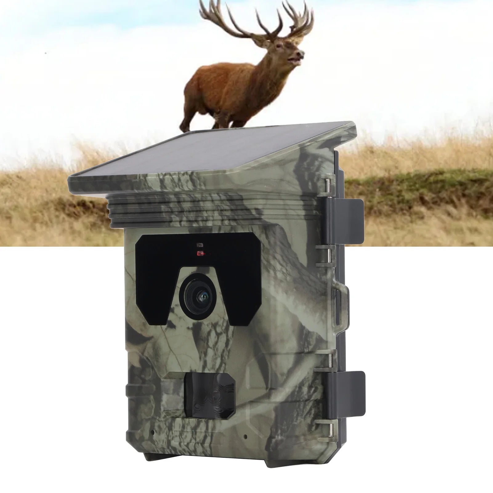 Night Vision Trail Camera Motion Activated Compact 4K 50 MP Solar
