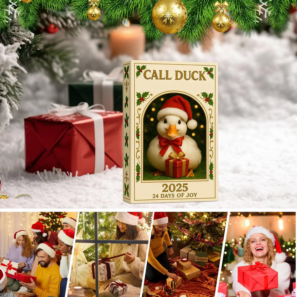 Duck Christmas Countdown 2D Acrylic Ornaments 24 Days Advent Calendar