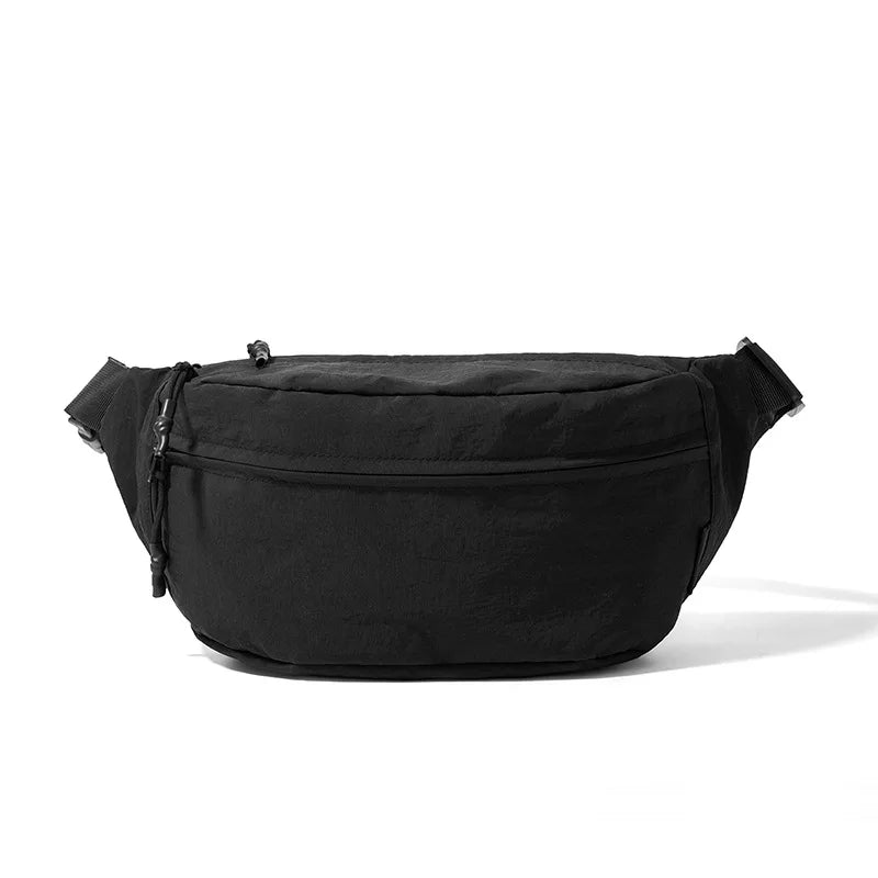 Minimalist chest bag women's bag niche design summer lightweight and versatile shoulder bag trendy and stylish waist bag Zpaxo Black waist bag