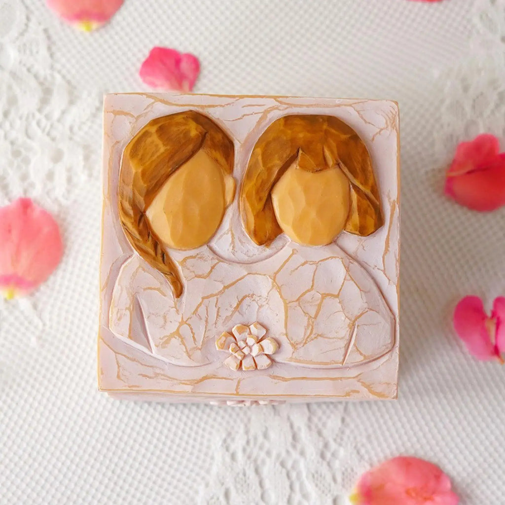 Keepsake Box Love Jewelry Storage Resin Souvenir Organizer Wives
