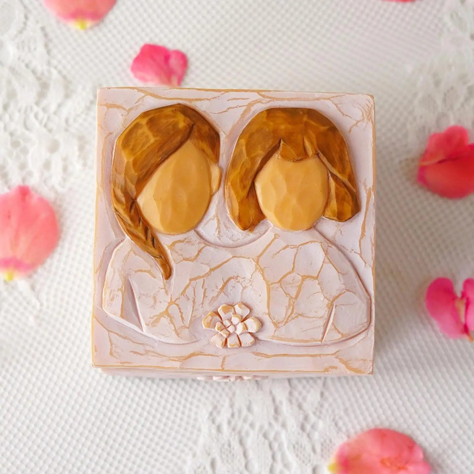 Keepsake Box Love Jewelry Storage Resin Souvenir Organizer Wives