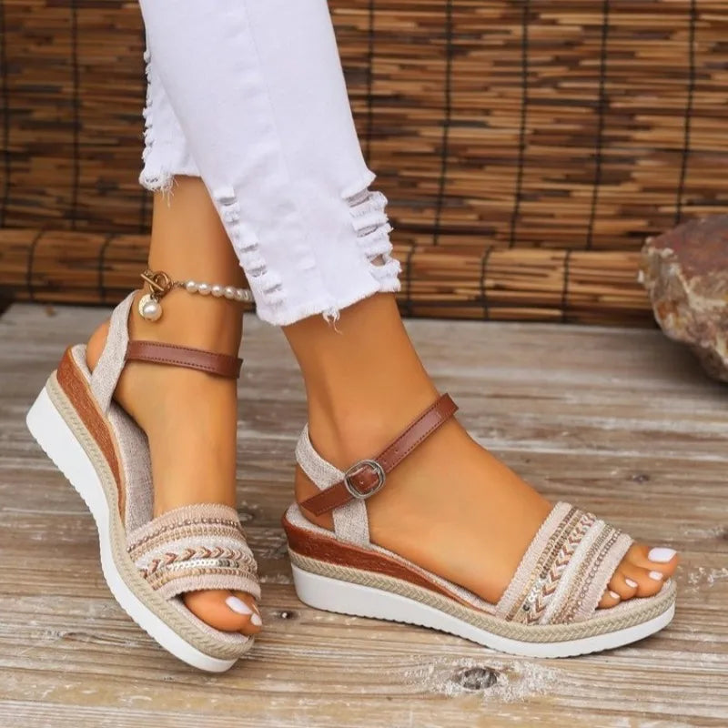 Women Sandals Summer Casual Luxury Flat Sandals Platform Shoes for Women 2024 New Designer Fashion Sandals Sandalias De Mujer Zpaxo