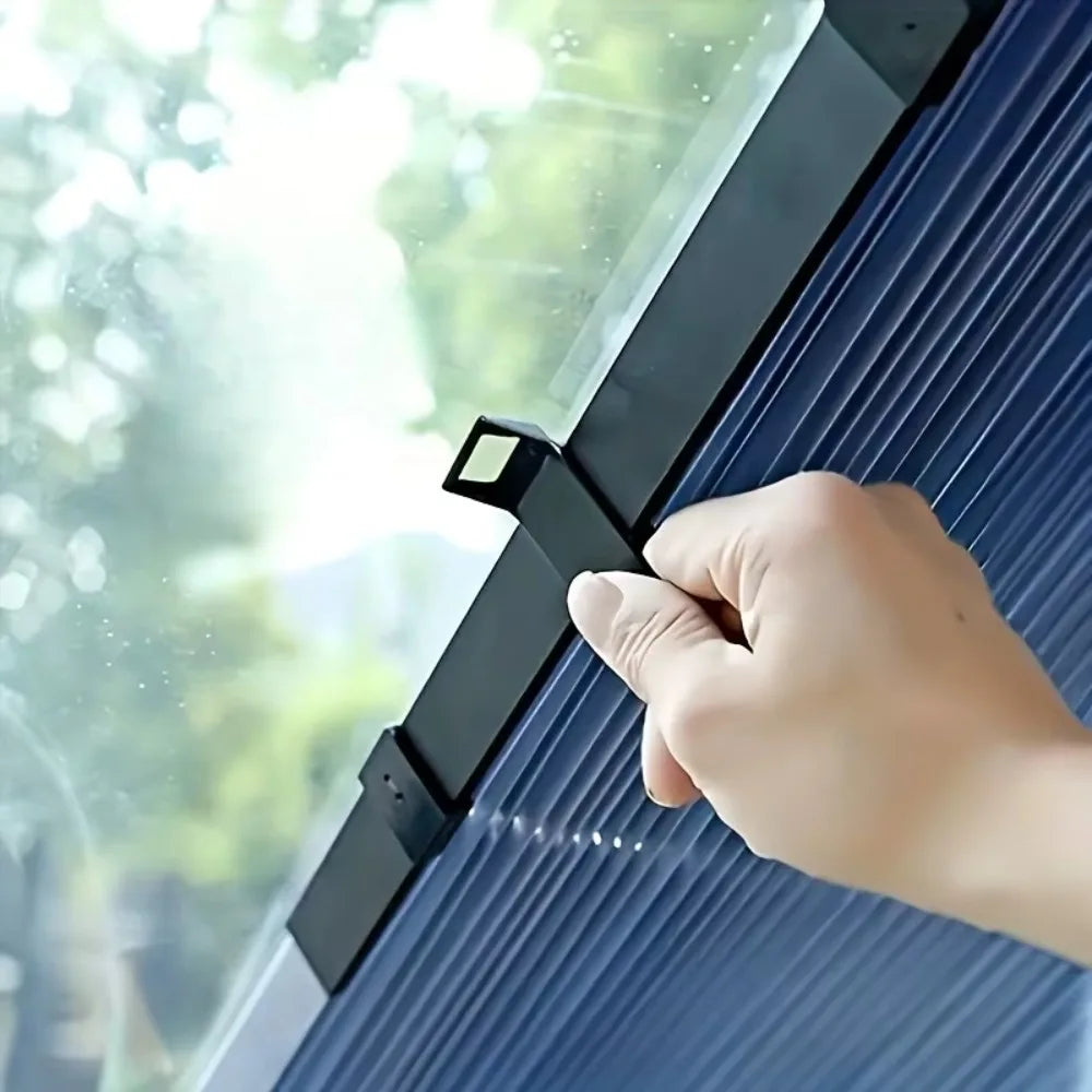 Aluminum Car Sunshade Curtain, Automatic Retractable UV Protection, Heat Insulation, Easy Installation, Universal Fit Zpaxo