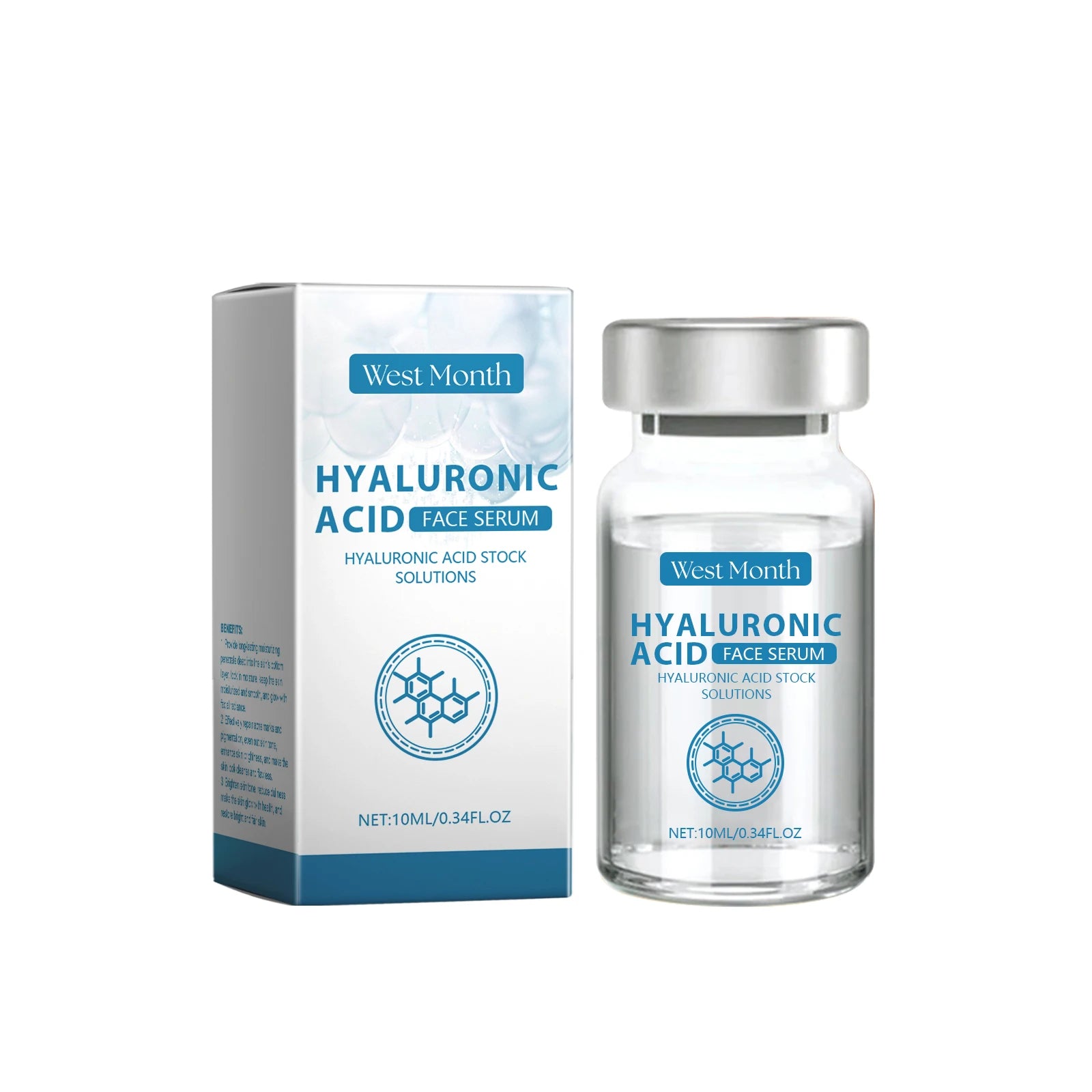Hyaluronic Acid Facial Serum Deeply Moisturizing Lighten Shrinking Pores Improve Dryness Nourishing Smooth Repair Skin Essence Zpaxo 10ml