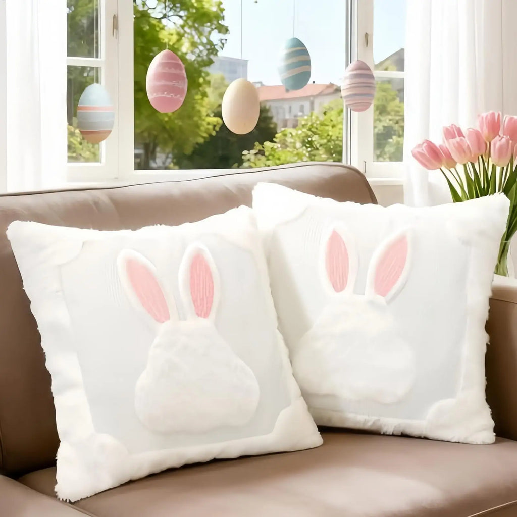 Easter Pillow Covers 18x18 Inch Plush Holiday Decorations Decor