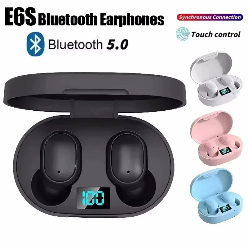 TWS E6S Wireless Bluetooth Earphones HI-FI Headset Noise Cancelling