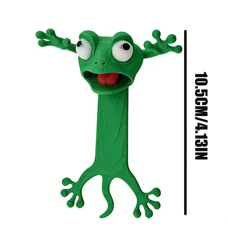 Funny Frog Pop-up Bookmark Creative 3D Cartoon Animal Reading Office