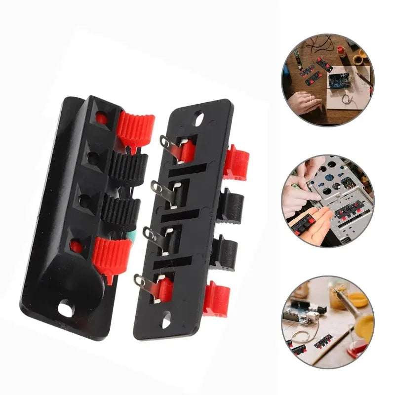 4-Position Spring Speaker Terminal Clips for Car Audio – 2 Pack Speaker Terminal Clips Zpaxo