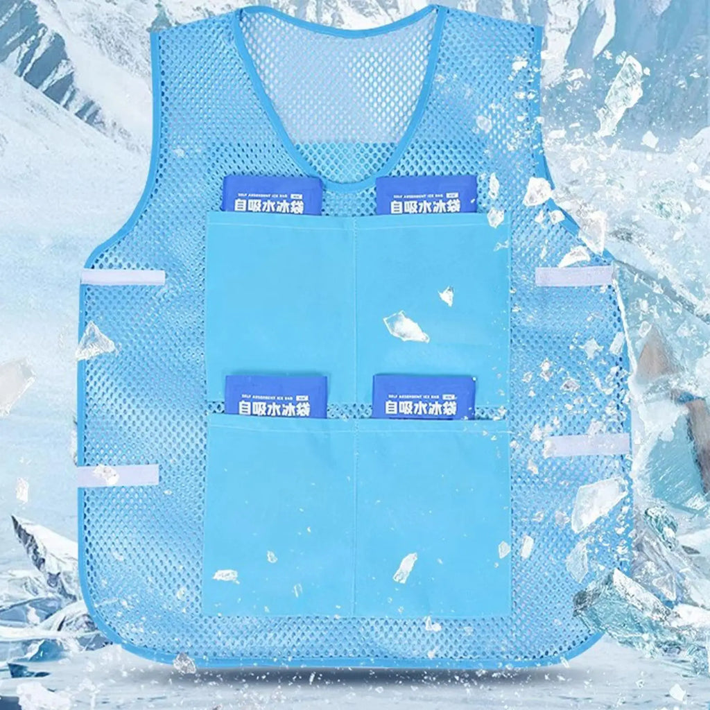 Cooling Vest 8 Reusable Ice Packs Wearable Cold Wrap Gadgets Outdoor