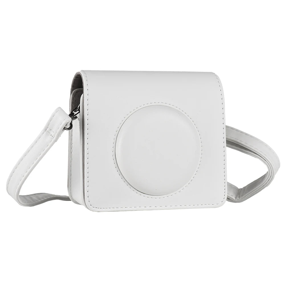 Portable Instant Camera Bag Camera Case Retro Style PU Leather Carrying Case Replacement for Kodak C300R/ Mini Shot 3 with Adjus