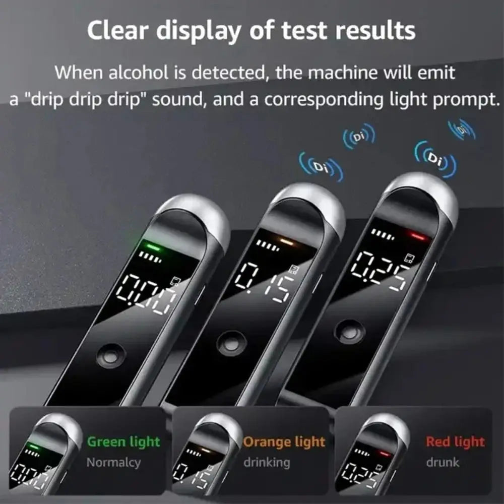 High Accuracy Alcohol Breathalyzer Tester Digital Display LED Display Professional Breathalyzer Fast Response Blowing Type Zpaxo