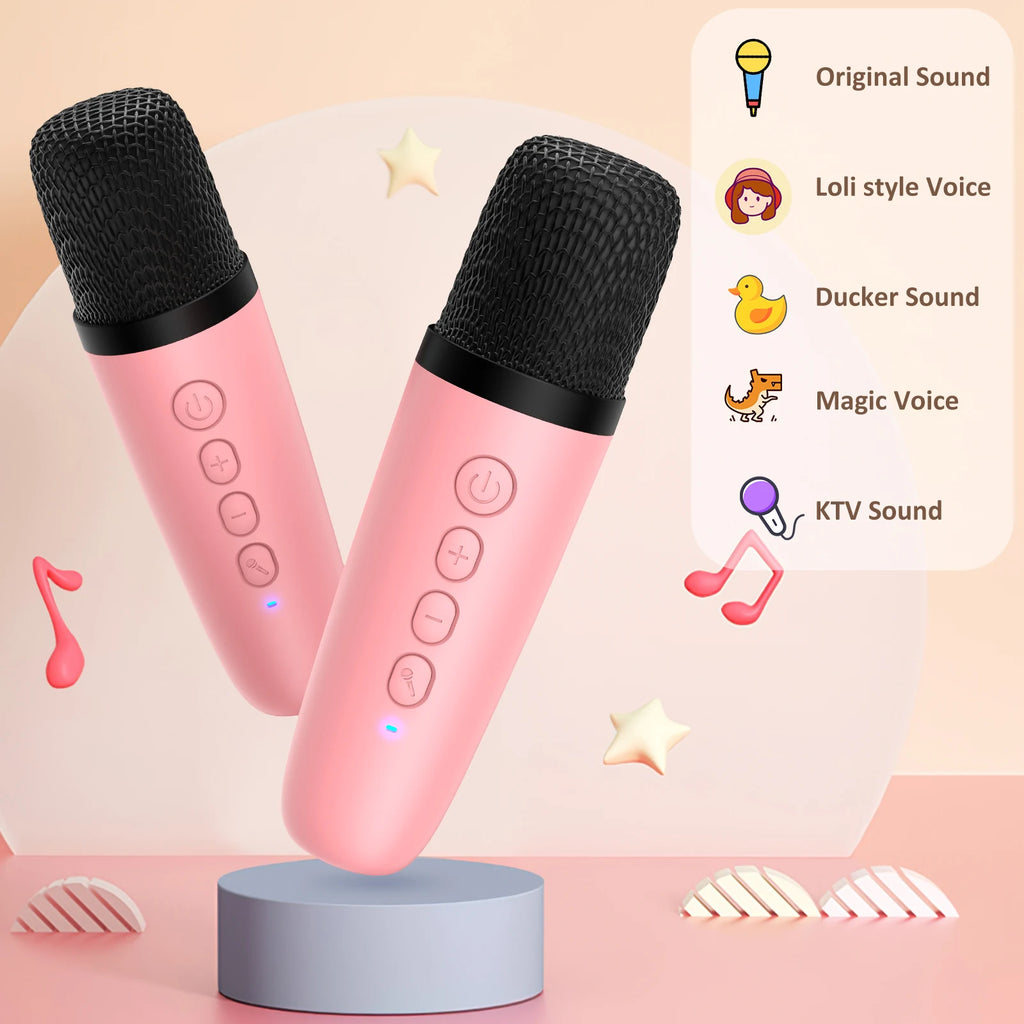 D23 Karaoke Machine 2 Wireless Microphones Portable 5 0 PA Bluetooth