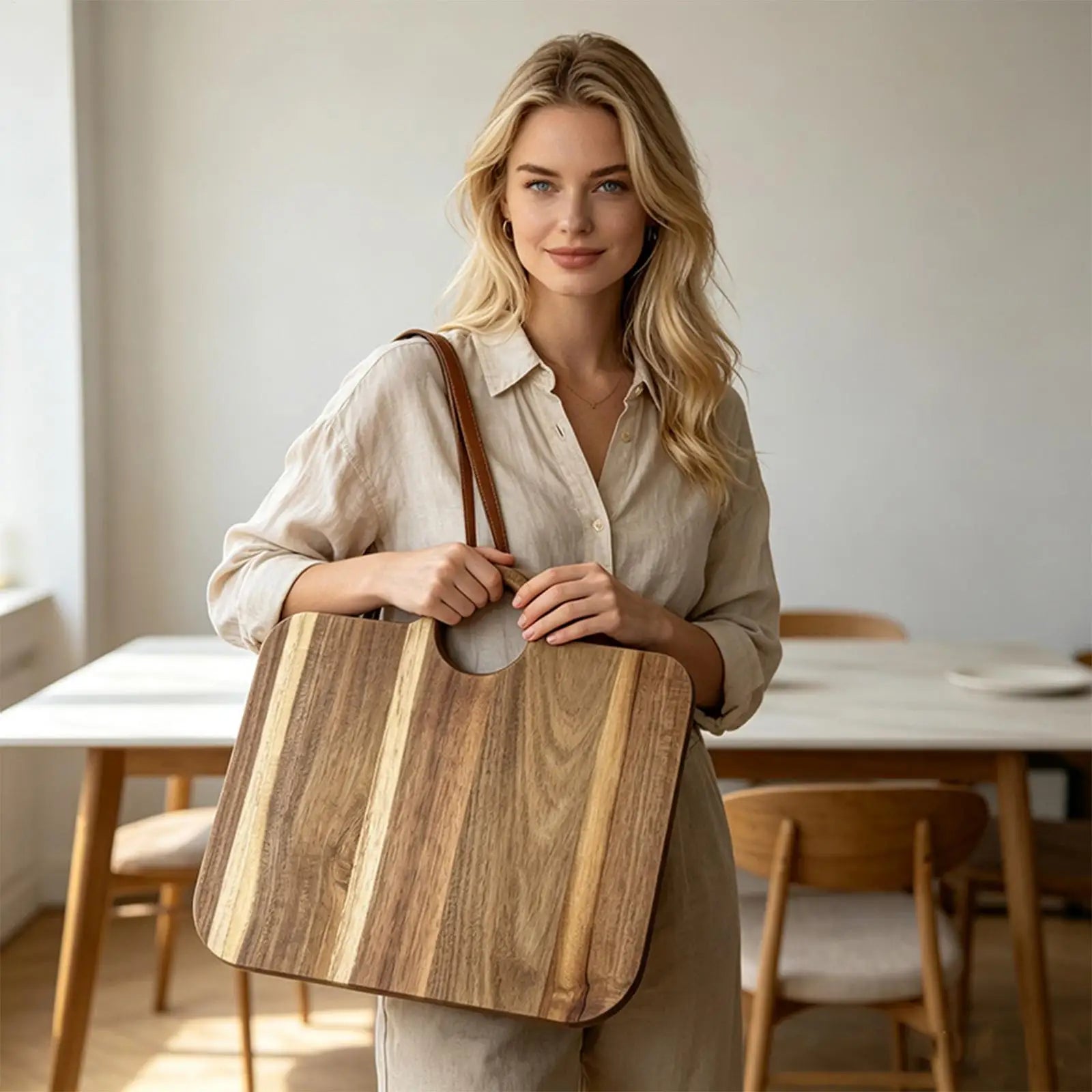 Wooden Cutting Board Non-slip Decorative Bag Shape Large Boards Home