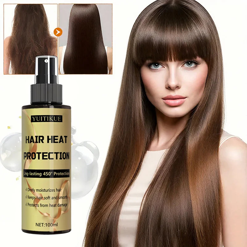 YUITIKUE Silk Care Heat Protection Spray for Curly Hair Heat Protection Spray Zpaxo
