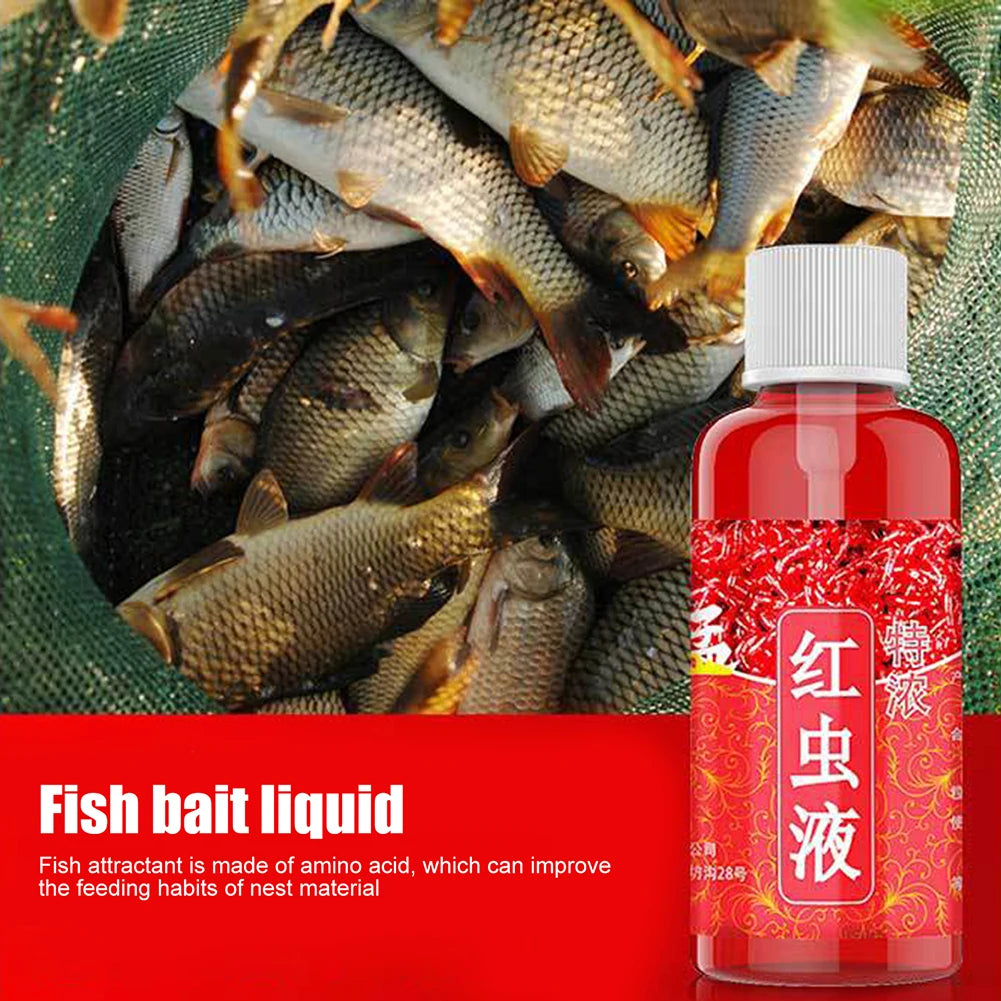 5-1PCS 60ML Fish Attractant Liquid Blood Worm Scent Concentrated Perch Catfish Red Worm Liquid Fish Bait Fishing Accessories Zpaxo