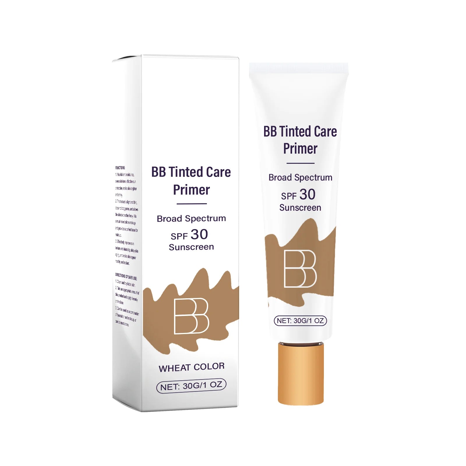 Sunscreen BB Cream – Oil Control, Concealer & Sun Protection BB Cream Sunscreen Zpaxo Wheat Color
