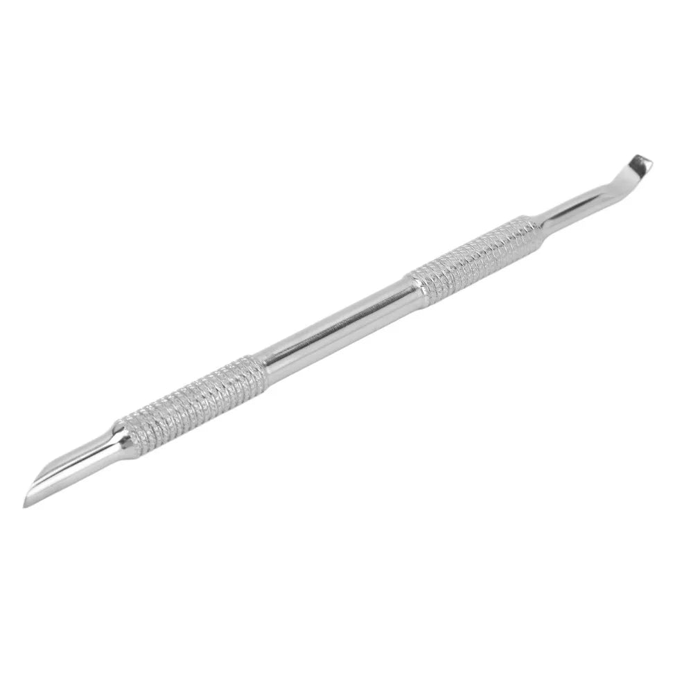 Stainless Steel Double Ended Cuticle Pusher Beveled Bent Blade Zpaxo Light Grey