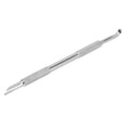 Stainless Steel Double Ended Cuticle Pusher Beveled Bent Blade Zpaxo Light Grey