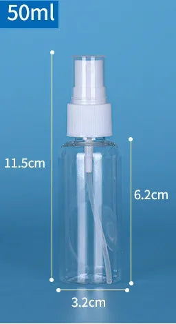 Refillable 30ml 50ml 100ml Clear PET Plastic Portable Spray Bottle Empty Perfume Container Zpaxo 50ml