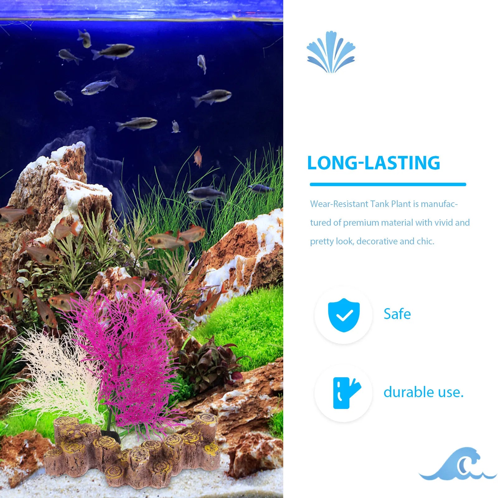 Decorative Tank Plant Aquariums Wear-resistant Artificial Coral