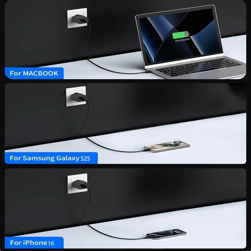 UYUXIO USB C Mobile Phone Charger PD 45W Fast Charge Turbo Wall
