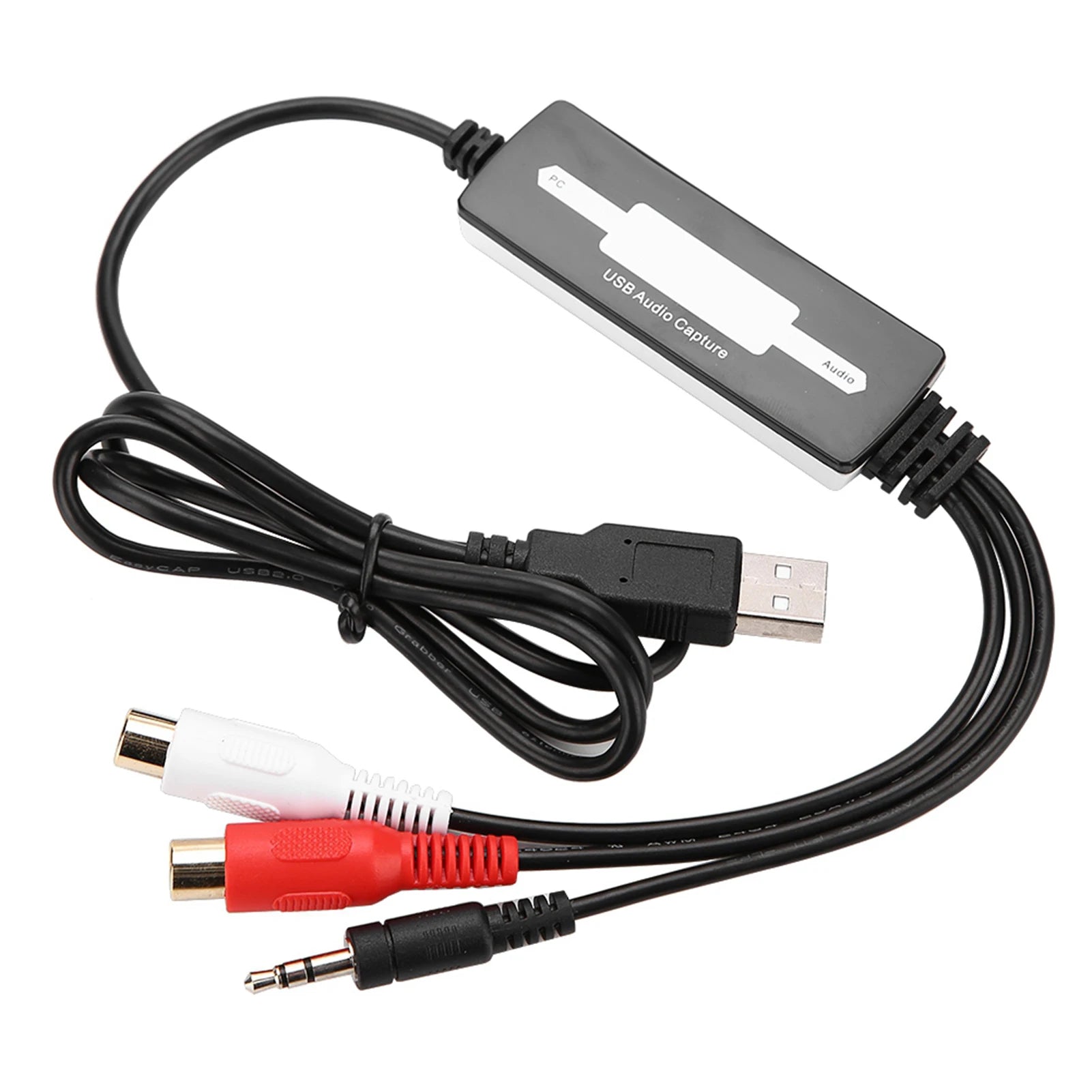 Audio Capture Recorder USB Card Converts Turntables Cassettes MP3 WAV