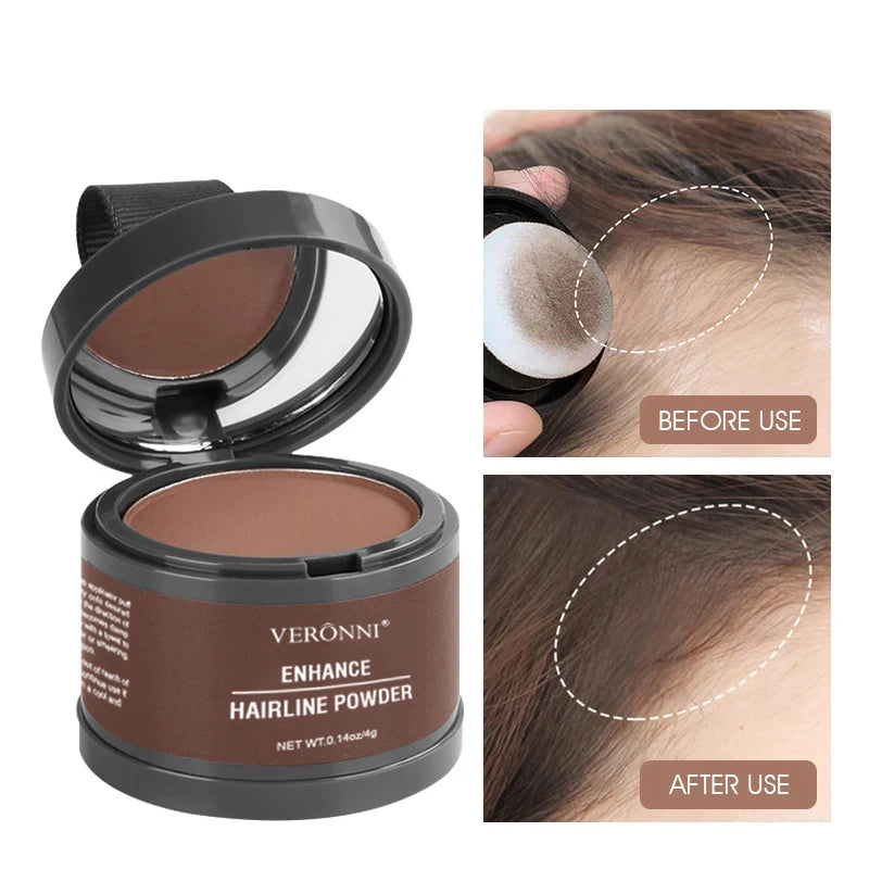 Fluffy Hairline Powder Concealer Temporary Hair Fibers black Hair Root Cover Up Gray Coverage Hairline Shadow Powder Instantly Zpaxo