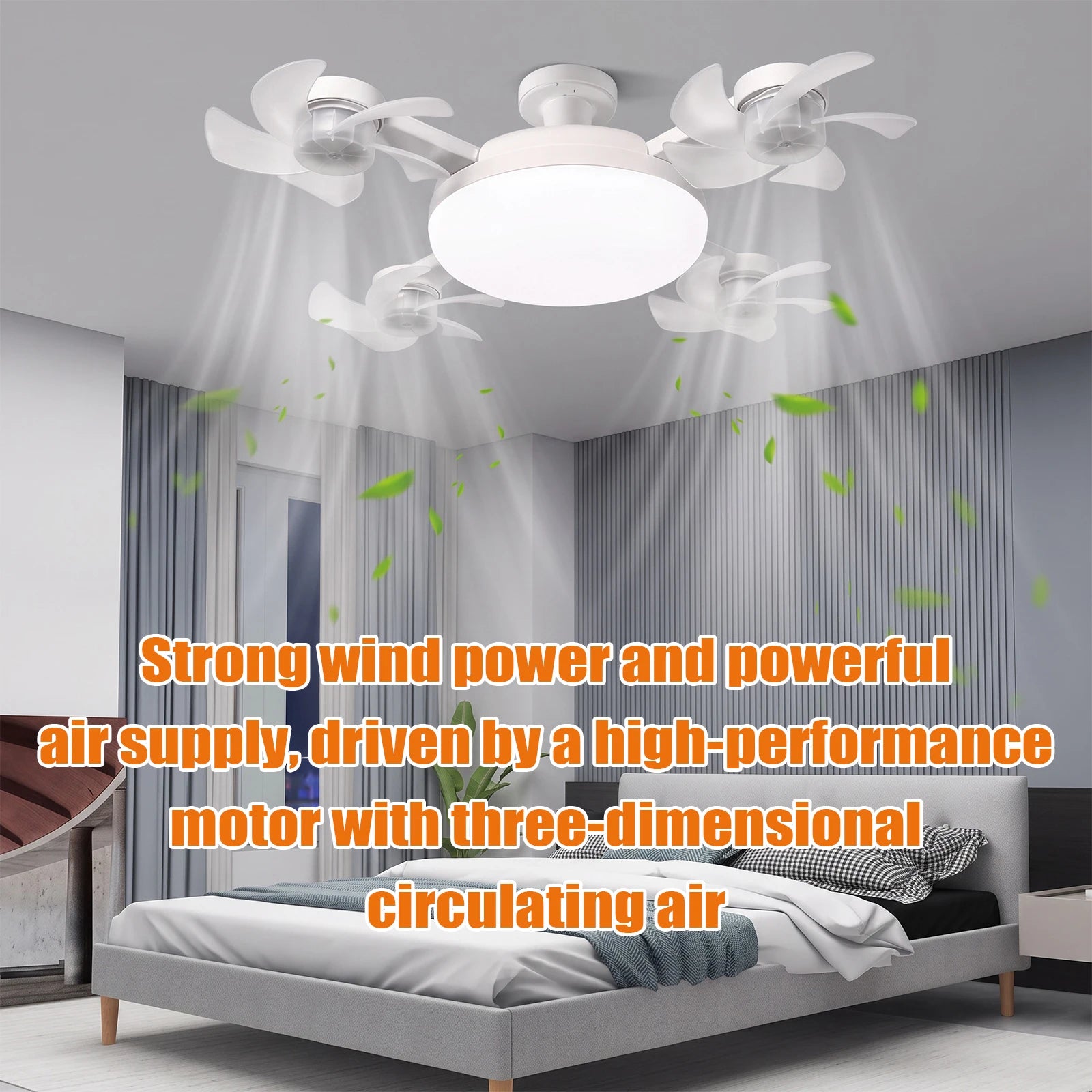 Drone Design Silent Ceiling Fan Light E27 Base Remote Controlled