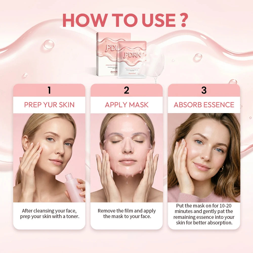 Korean Salmon DNA PDRN Mask Pink Vita Coating Sheet Mask Hydrate Firm Balance Glass Skin Facial Care Mask Zpaxo