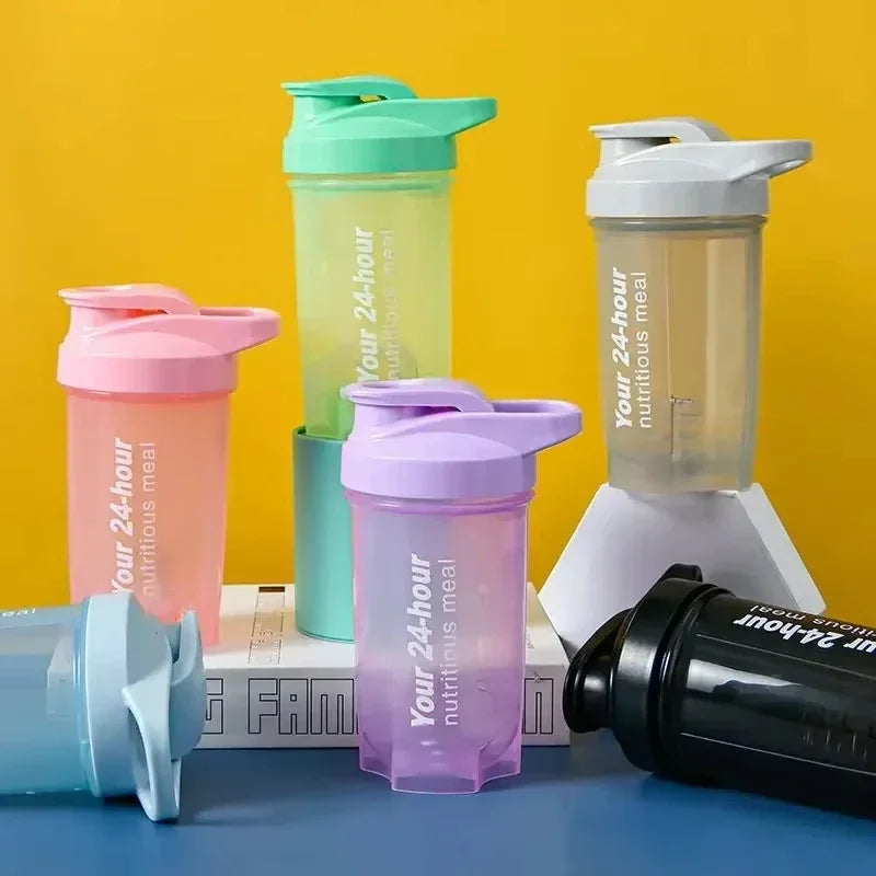 Hot Portable Shaker Cup for Men and Women Protein Powder Replacement Milkshake Mixing Cup Fitness Sports Water Cup Scale Bottle Zpaxo