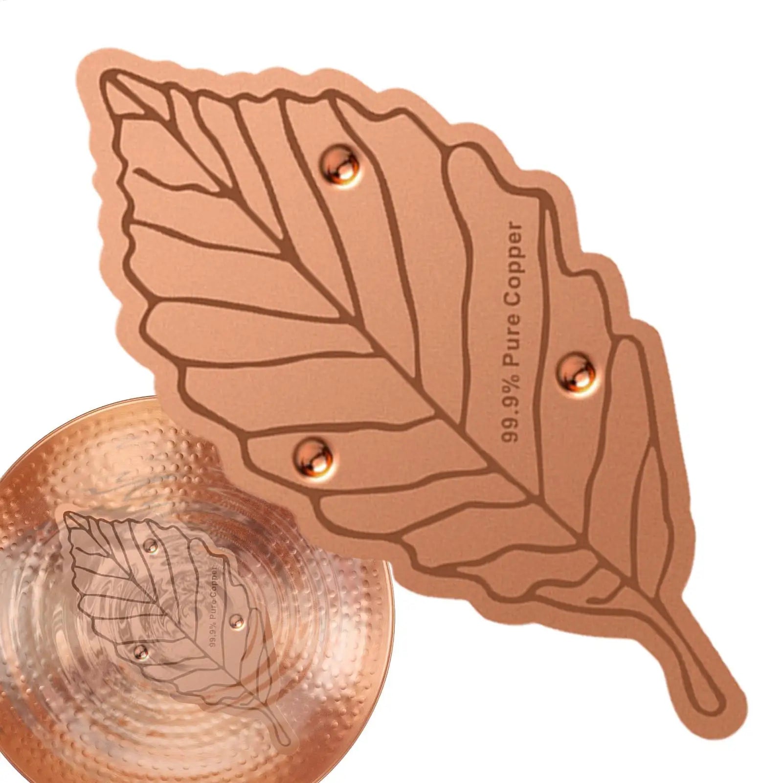 Copper Bird Bath Plate Birdbath Purification Disc with Triple-Point Support Birdbath Bowl Purifier Plate for Backyard Bird Bath Zpaxo