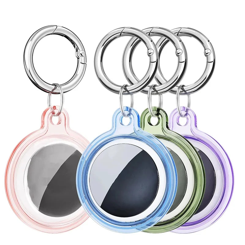 For Apple Airtag Case Transparent Waterproof TPU Cover With Anti-lost Keychain For Airtag Case Luggage Backpack Protective Cover Zpaxo