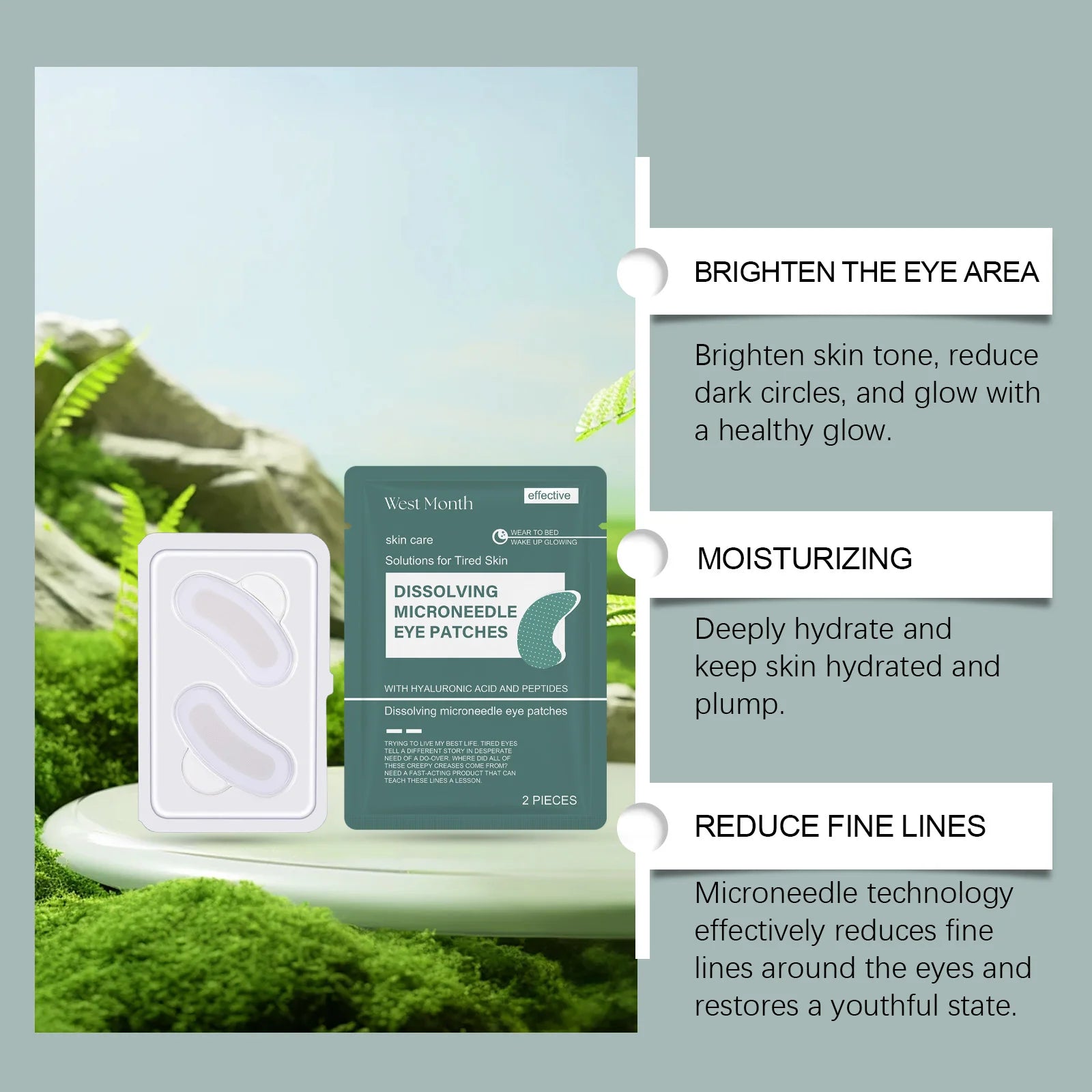 Hyaluronic Acid Microneedle Eye Patches – Anti-Aging Hydrogel Microneedle Eye Patches Zpaxo