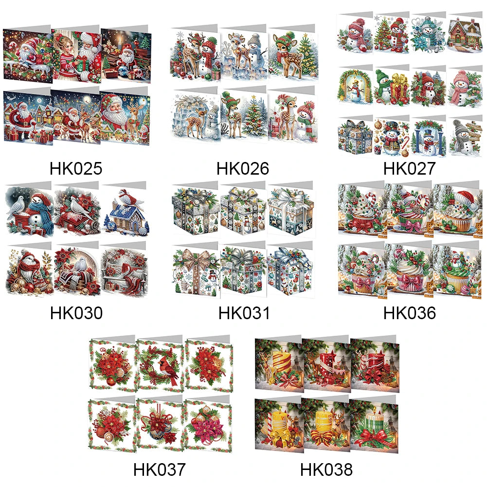 DIY Rhinestone Diamond Art Mosaic Postcards Greeting Cards Birthdays