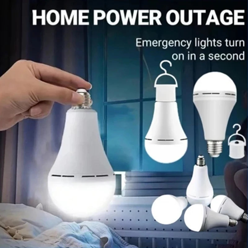 9W/15W Rechargeable LED Emergency Bulb E27 – Camping & Backup