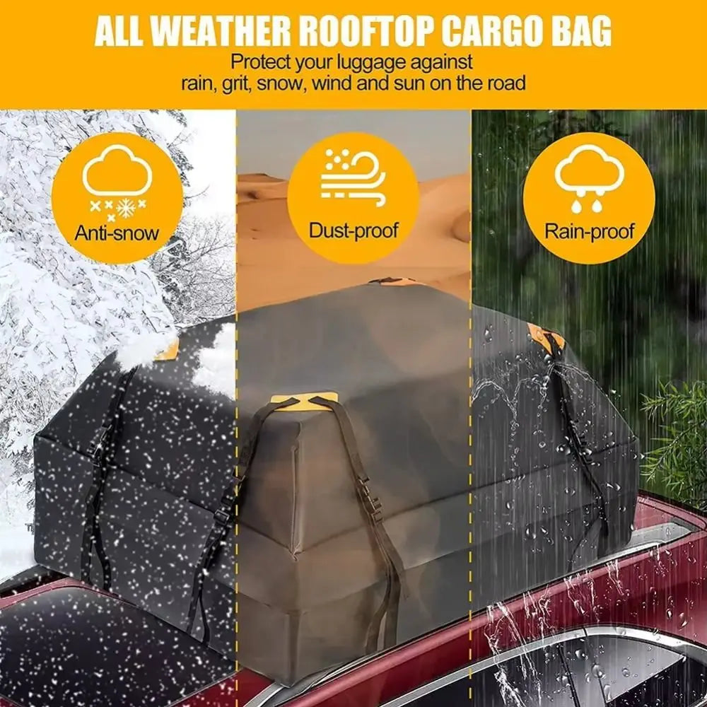 Heavy Duty Car Rooftop Bag Durable Material Large Size Car Roof Cargo Bag Foldable Design Universal Fit Luggage Storage Bag Zpaxo