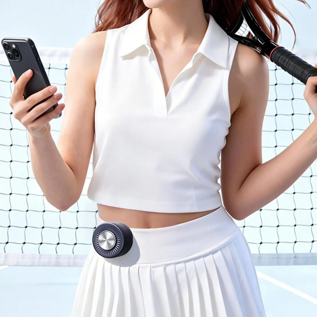 Portable Bladeless Fan Clip-on Wearable Cooling Personal Mini Camping